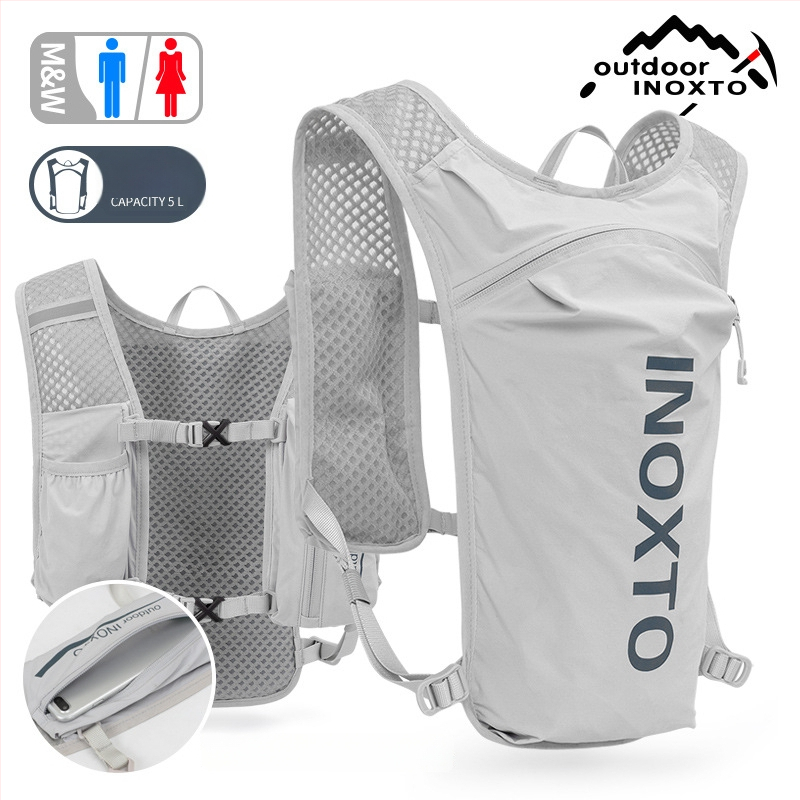 Rucsac sport pentru alergare și drumeții cu rezervor de hidratare de 5L, material nylon, design unisex, curele cu pernă de aer, model 591