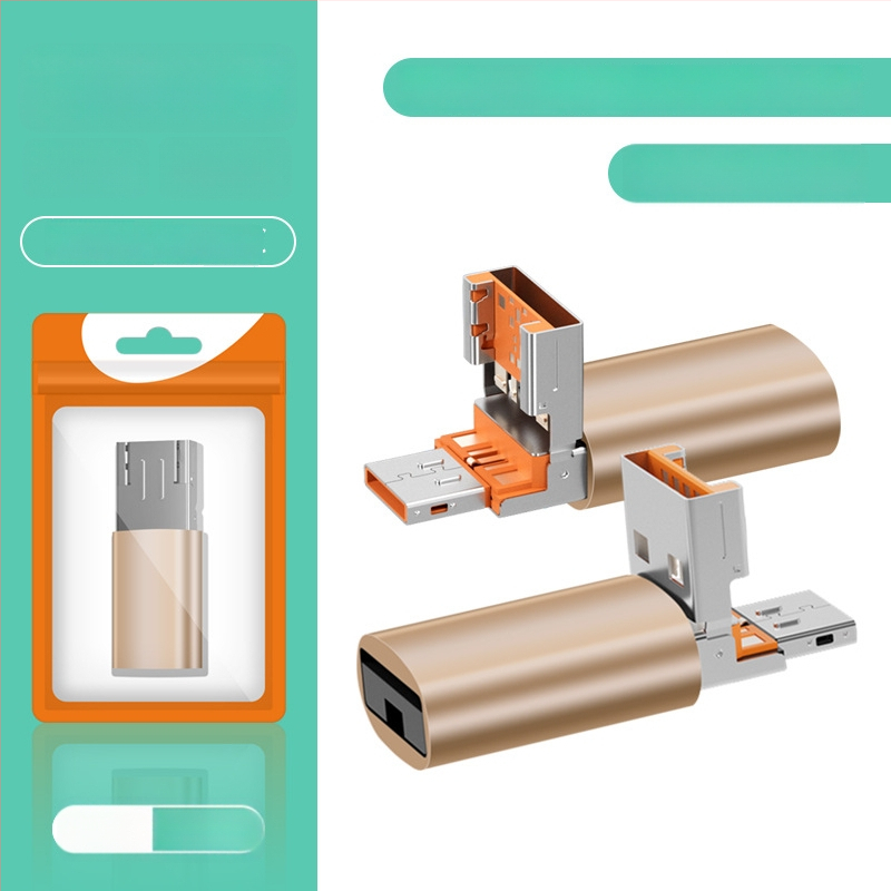 Двоен четец за карти USB 2.0; TF карта поддръжка; метален корпус; за мобилни устройства и компютри