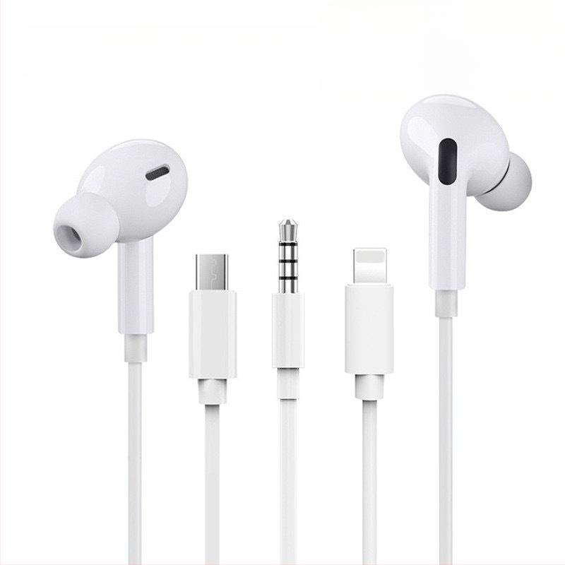 3,5 mm uz USB-C adapteris Apple vadiem klausulēm (2. un 3. paaudze) – Android saderīgs, in-ear dizains