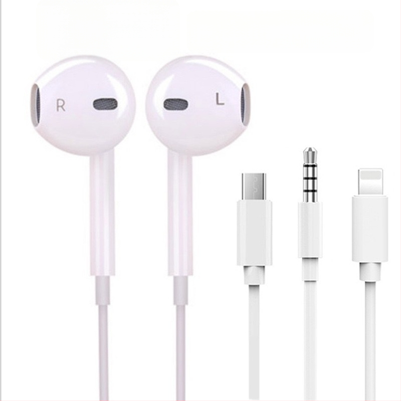 3,5 mm uz USB-C adapteris Apple vadiem klausulēm (2. un 3. paaudze) – Android saderīgs, in-ear dizains