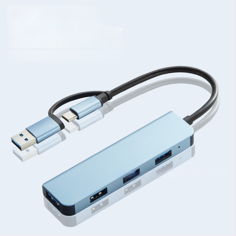 Type-C разширителен док със 1 към 5 хъб и четец за карти, USB-C интерфейс, скорост 5GB