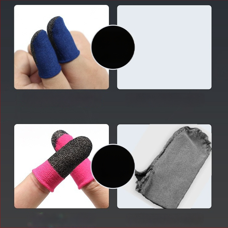 Lingxi Silver Fiber двойни гейминг пръстни протектори – дишащи, ултра тънки, съвместими със сензорен екран за мобилни игри