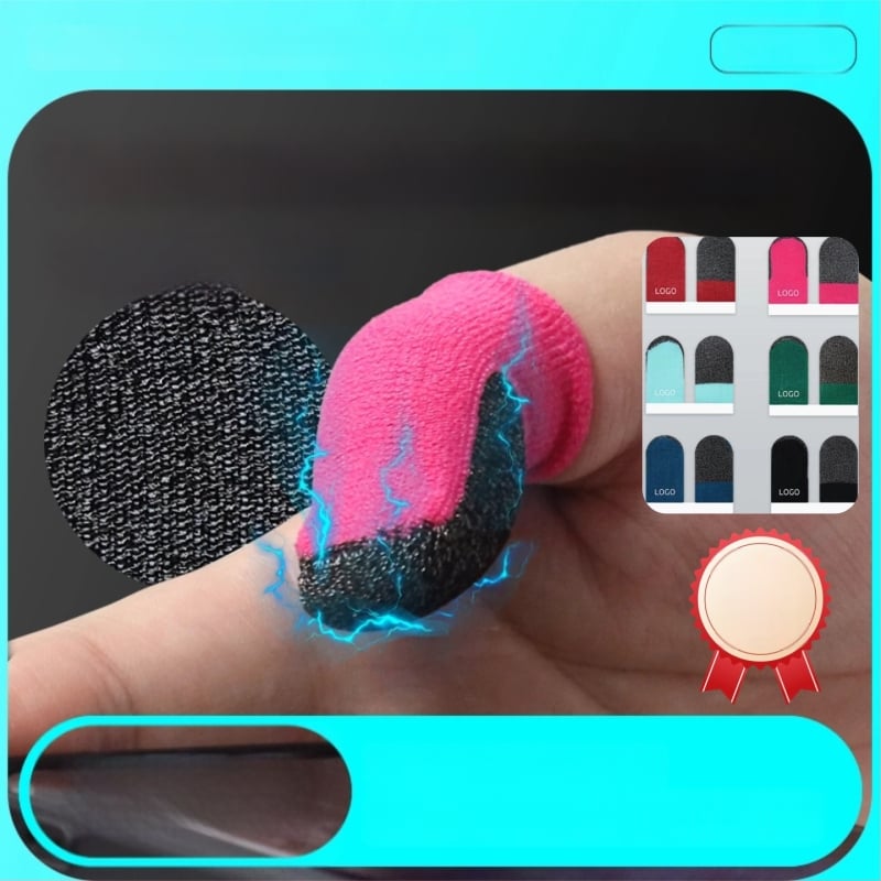 Lingxi Silver Fiber двойни гейминг пръстни протектори – дишащи, ултра тънки, съвместими със сензорен екран за мобилни игри