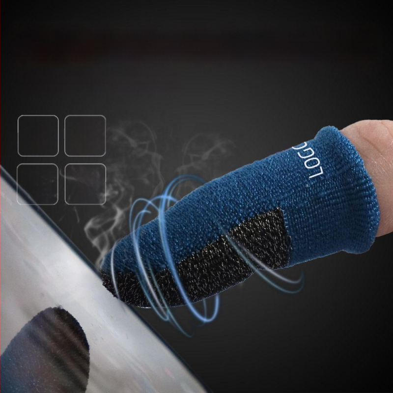 Lingxi Silver Fiber двойни гейминг пръстни протектори – дишащи, ултра тънки, съвместими със сензорен екран за мобилни игри