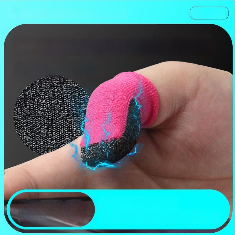 Lingxi Silver Fiber двойни гейминг пръстни протектори – дишащи, ултра тънки, съвместими със сензорен екран за мобилни игри