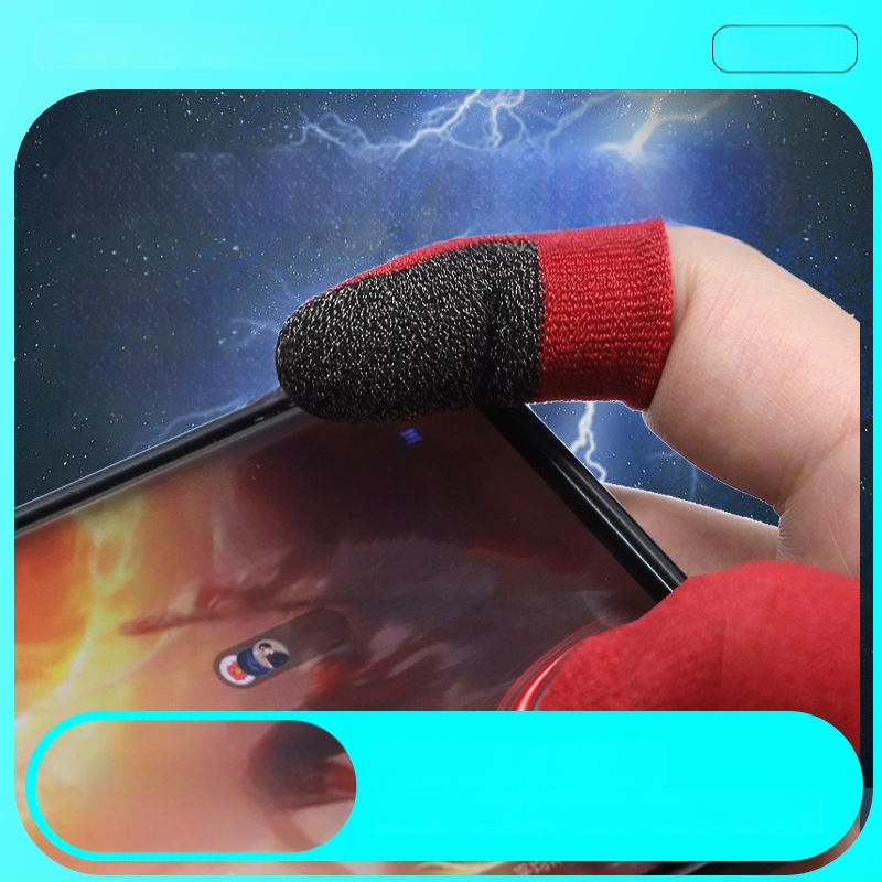 Lingxi Silver Fiber двойни гейминг пръстни протектори – дишащи, ултра тънки, съвместими със сензорен екран за мобилни игри