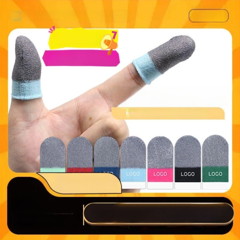 Ултратънък пръстен за игра – 24-пиново сребърно влакно, дишаща златна коприна, за мобилни игри