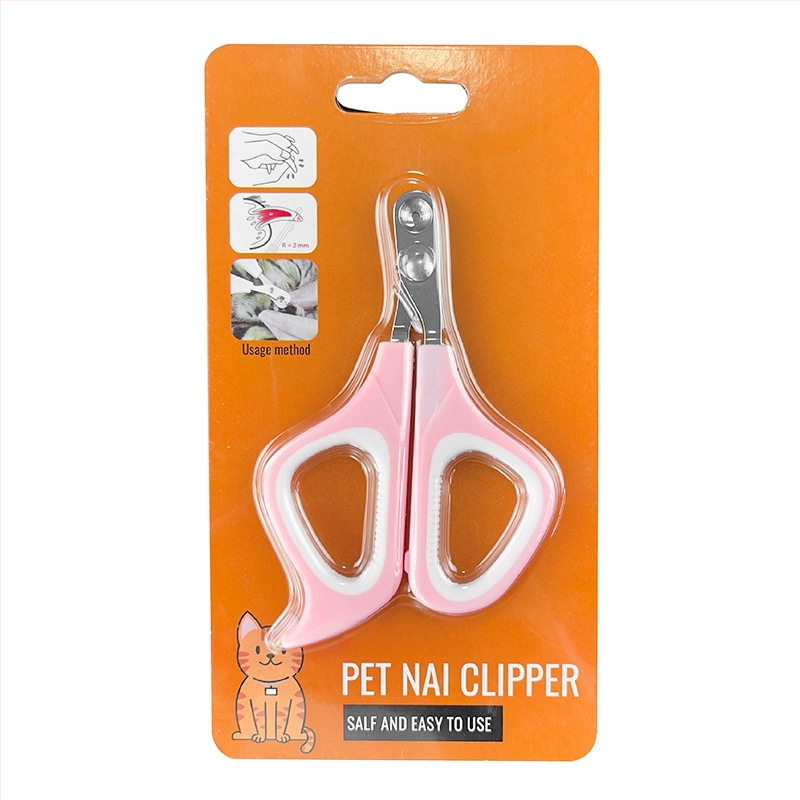 Tăietor de unghii pentru pisici, design cu gaură circulară, prietenos pentru începători, instrument de îngrijire pentru animale de companie