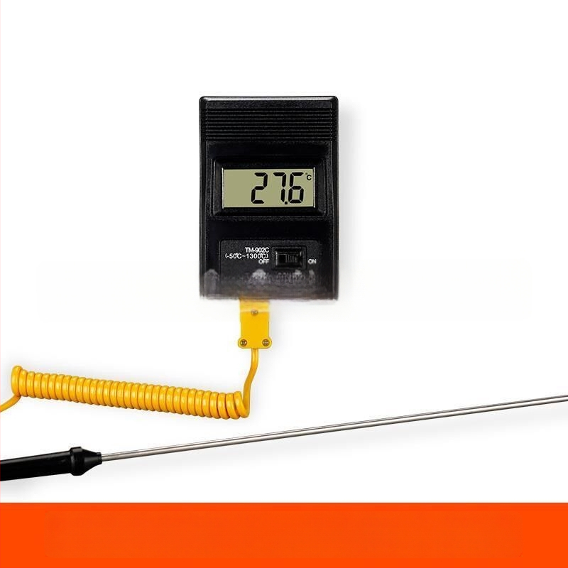 Преносим индустриален високопрецизен цифров термометър с термодвойка и температурен зонд