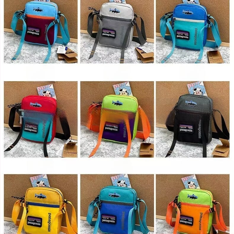 Geantă unisex pentru telefon, pentru sport în aer liber, imprimeu cu litere, design vertical, curea peste umăr în stil urban (material: nylon; impermeabil; ușor; căptușeală: poliester)