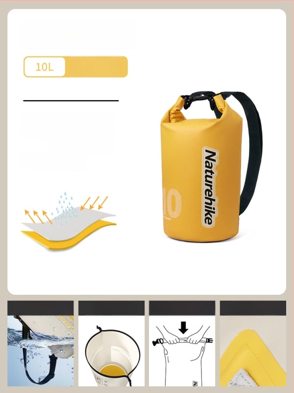 Ārējā ūdensnecaurlaidīgā soma ar sausā–mokra atdalīšanu raftingam, pludmalei, peldēšanai un niršanai — mugursomas uzglabāšanai, zīda ziedu materiāls, pavasaris 2025