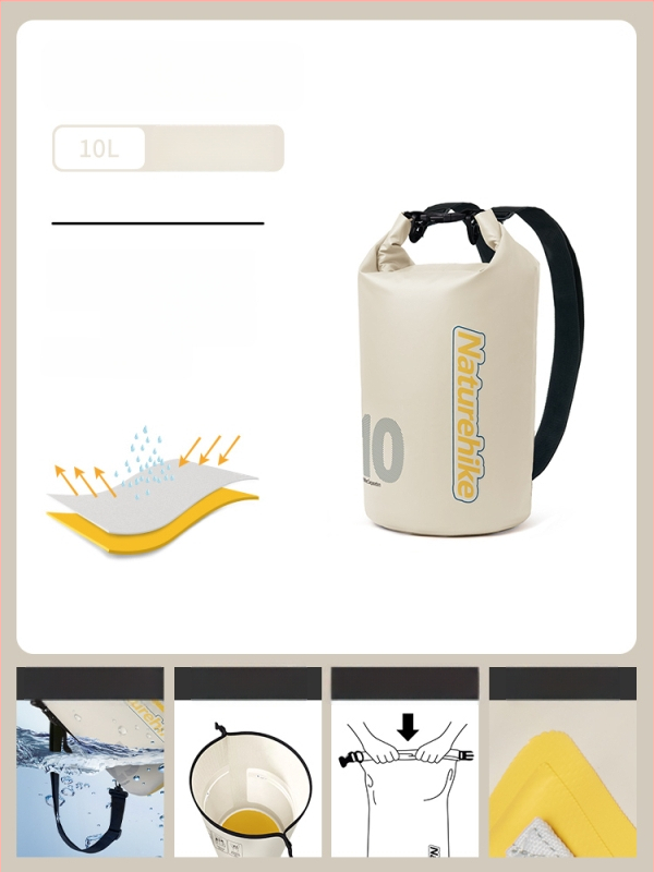 Ārējā ūdensnecaurlaidīgā soma ar sausā–mokra atdalīšanu raftingam, pludmalei, peldēšanai un niršanai — mugursomas uzglabāšanai, zīda ziedu materiāls, pavasaris 2025