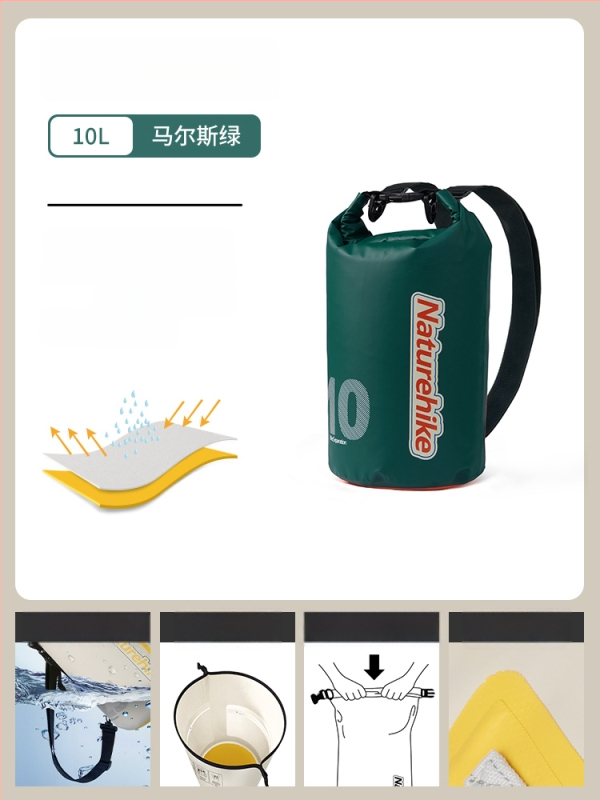 Ārējā ūdensnecaurlaidīgā soma ar sausā–mokra atdalīšanu raftingam, pludmalei, peldēšanai un niršanai — mugursomas uzglabāšanai, zīda ziedu materiāls, pavasaris 2025