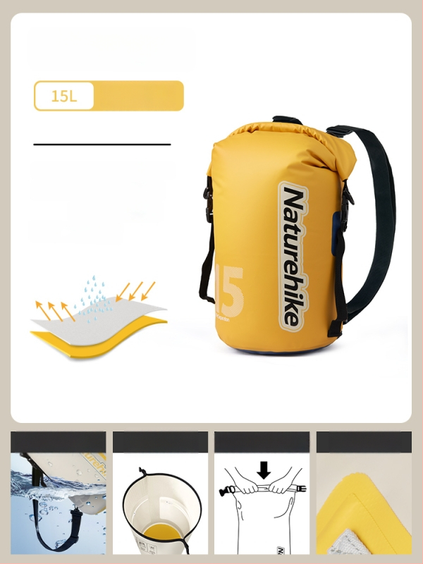 Ārējā ūdensnecaurlaidīgā soma ar sausā–mokra atdalīšanu raftingam, pludmalei, peldēšanai un niršanai — mugursomas uzglabāšanai, zīda ziedu materiāls, pavasaris 2025
