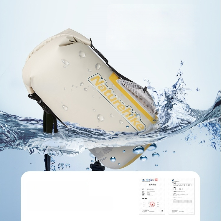 Ārējā ūdensnecaurlaidīgā soma ar sausā–mokra atdalīšanu raftingam, pludmalei, peldēšanai un niršanai — mugursomas uzglabāšanai, zīda ziedu materiāls, pavasaris 2025