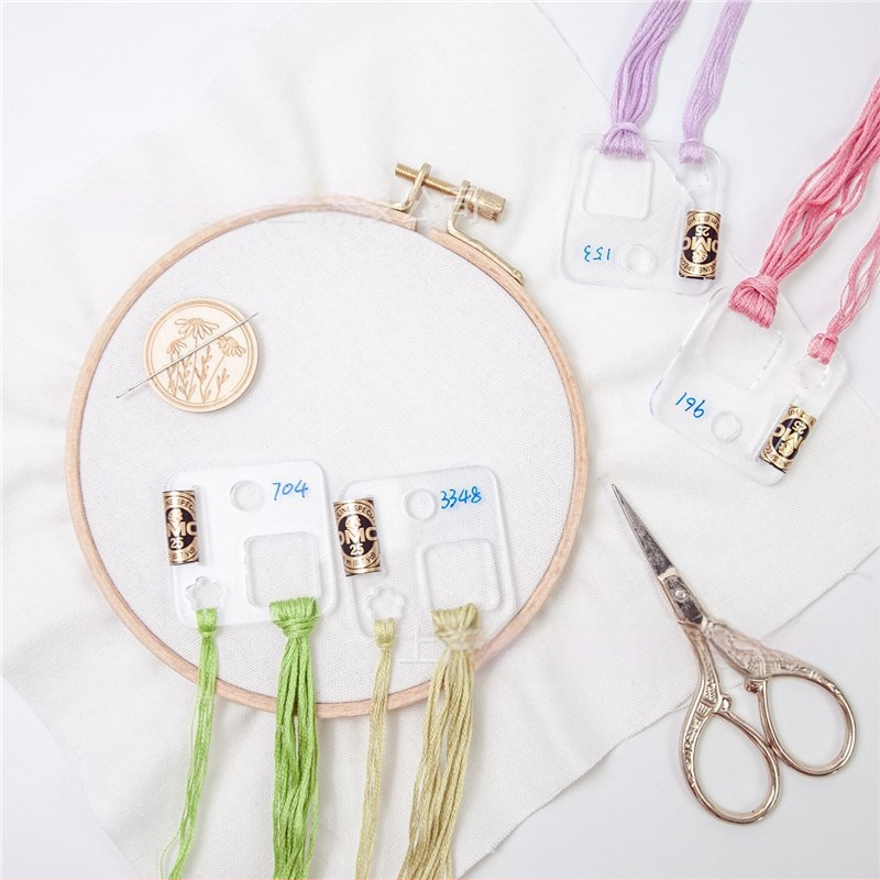 Ακρυλική πλάκα κεντήματος με σταυροβελονιά – πλακέτα περιέλιξης κλωστής και εργαλείο κεντήματος για κρέμαση