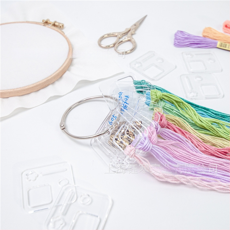 Ακρυλική πλάκα κεντήματος με σταυροβελονιά – πλακέτα περιέλιξης κλωστής και εργαλείο κεντήματος για κρέμαση