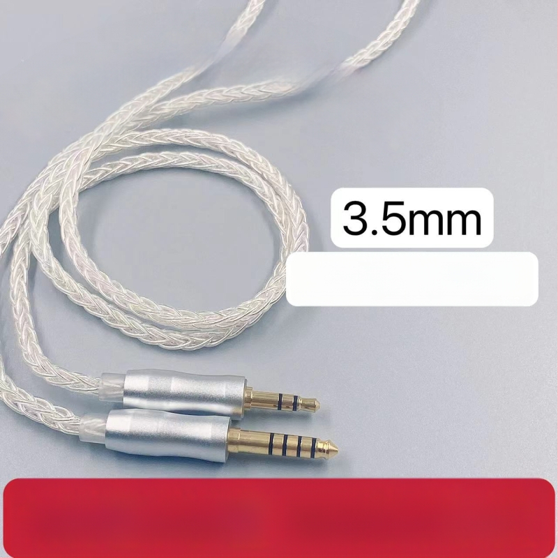 Slušalački kabel s osam vlakana, srebrno prevučeni vodiči, KZ MMCX priključak, balansirani 4,4 mm