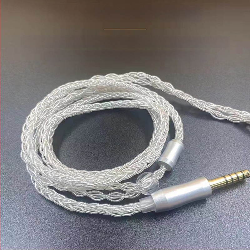Slušalački kabel s osam vlakana, srebrno prevučeni vodiči, KZ MMCX priključak, balansirani 4,4 mm