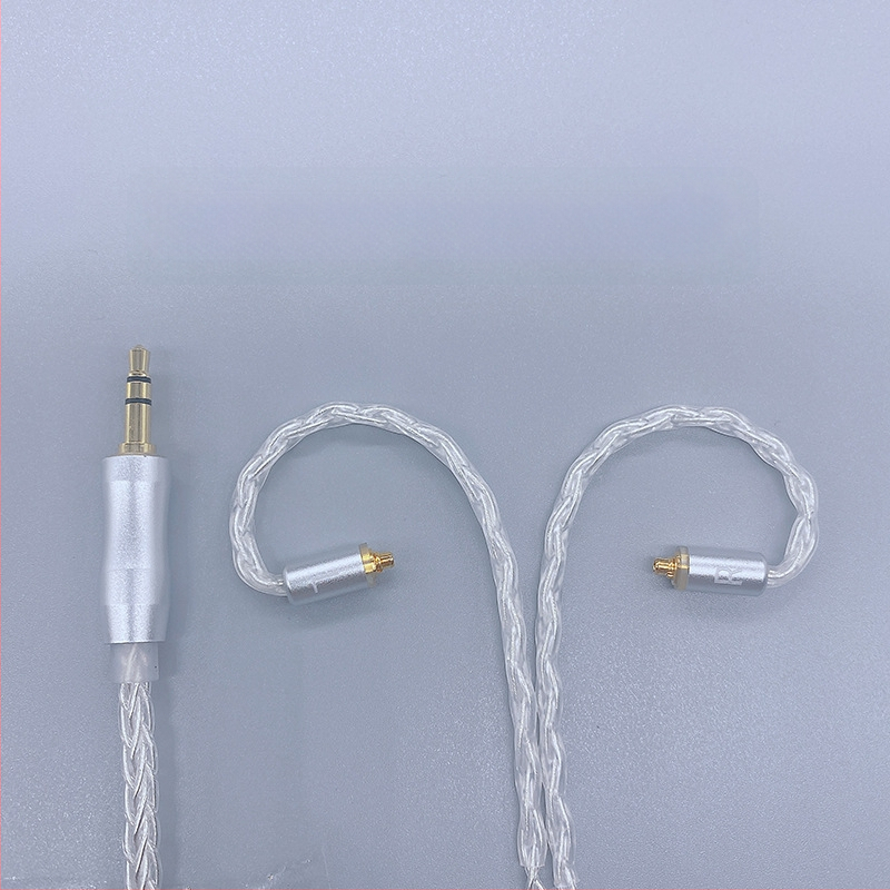 Slušalački kabel s osam vlakana, srebrno prevučeni vodiči, KZ MMCX priključak, balansirani 4,4 mm