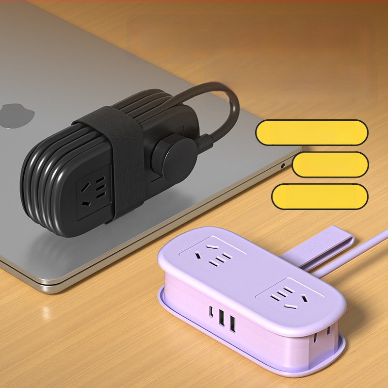 Мини настолен захранващ разклонител с USB зареждане, преносим за настолно използване – CCC сертифициран