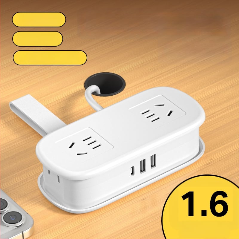 Мини настолен захранващ разклонител с USB зареждане, преносим за настолно използване – CCC сертифициран