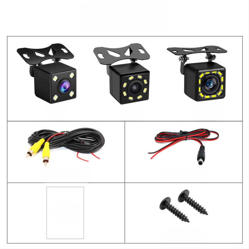 Cameră de mers înapoi pentru automobil, unghi 170°, IP67, iluminare nocturnă cu 12 LED, semnal CVBS, rezoluție 800x480