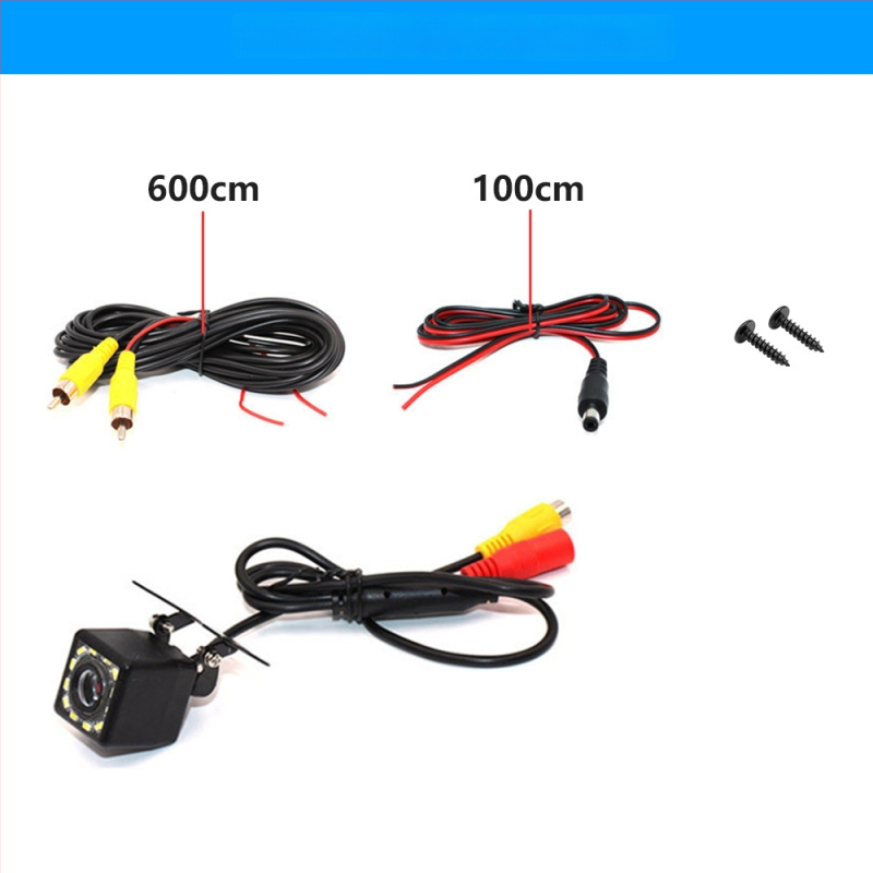 Cameră de mers înapoi pentru automobil, unghi 170°, IP67, iluminare nocturnă cu 12 LED, semnal CVBS, rezoluție 800x480