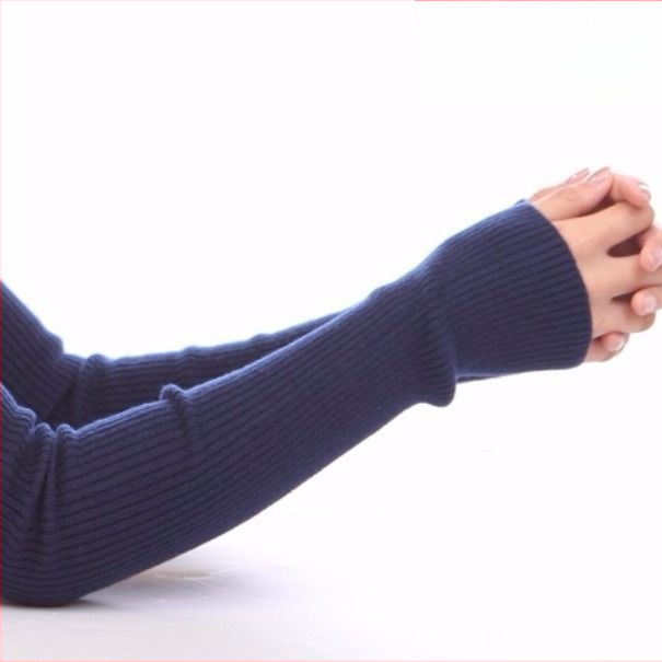 Manșoni tricotate din lână, calde, cu design fără degete, lungi, unisex