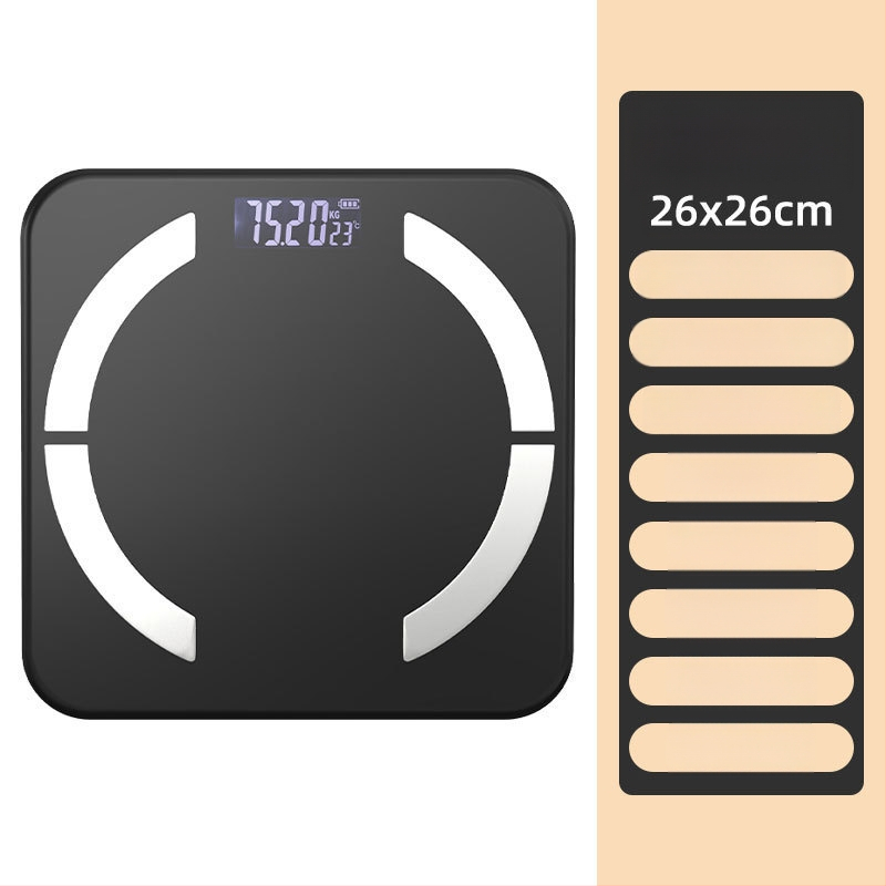 Cântar de greutate cu măsurare a grăsimii, a umidității și a caloriilor; capacitate 180 kg; alimentare cu 2x AAA sau încărcare USB; marca Zongyu