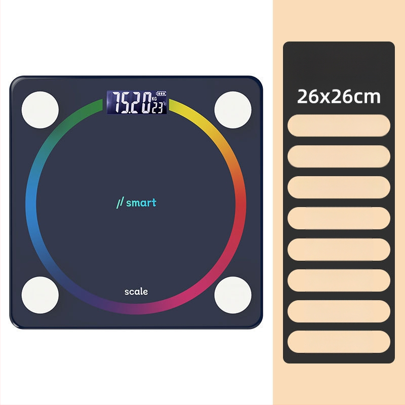 Cântar de greutate cu măsurare a grăsimii, a umidității și a caloriilor; capacitate 180 kg; alimentare cu 2x AAA sau încărcare USB; marca Zongyu
