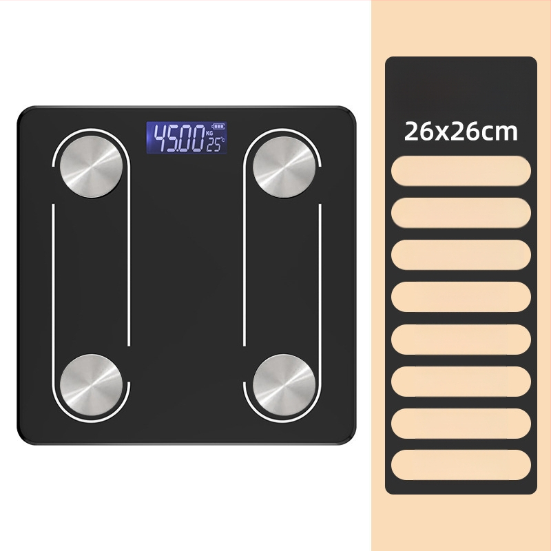 Cântar de greutate cu măsurare a grăsimii, a umidității și a caloriilor; capacitate 180 kg; alimentare cu 2x AAA sau încărcare USB; marca Zongyu