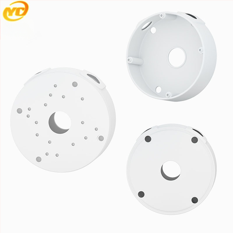 ABS пластмасов полусферичен таванен монтаж за охранителна камера с базова плоча и кутия за скриване на кабели