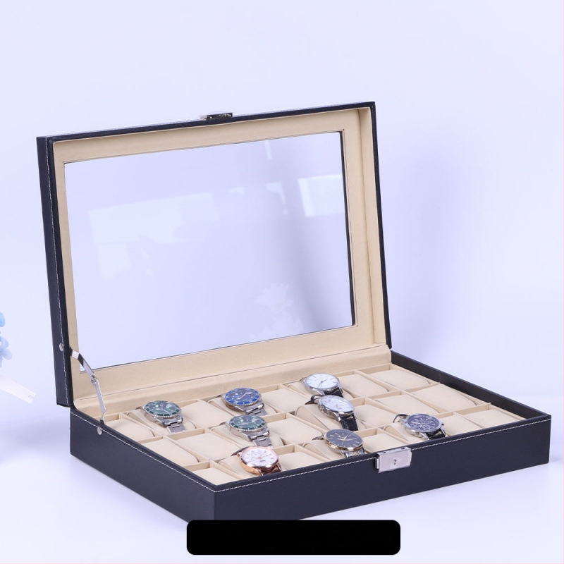 Кутия за часовници със шевна изработка и дъска с плътност, вътрешна кутия, пяна и сушилник, произход Zhejiang Jinhua