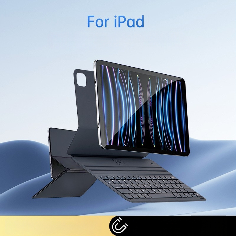 Μαγνητικό πλωτό πληκτρολόγιο για Apple iPad Pro 11/12.9 και iPad Air 11, Bluetooth, με έλεγχο αφής