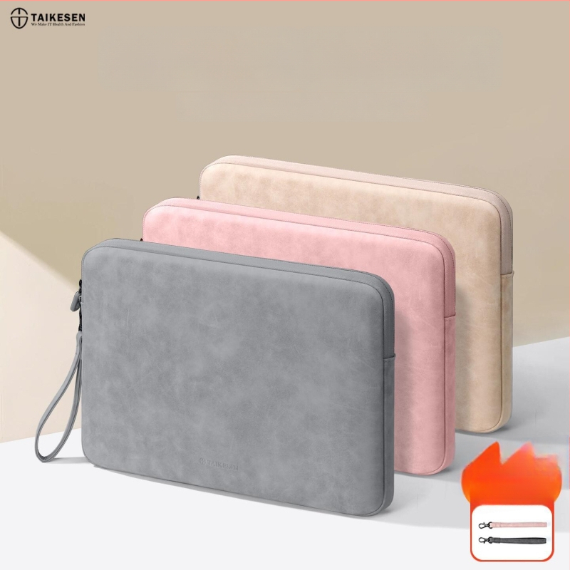 Tykson torbica za laptop 14 inča, vanjski PU materijal i podstava od poliester-pamuka, kompatibilna s Huawei, Apple MacBook Air, Lenovo, Xiaomi, gradski minimalizam, unisex