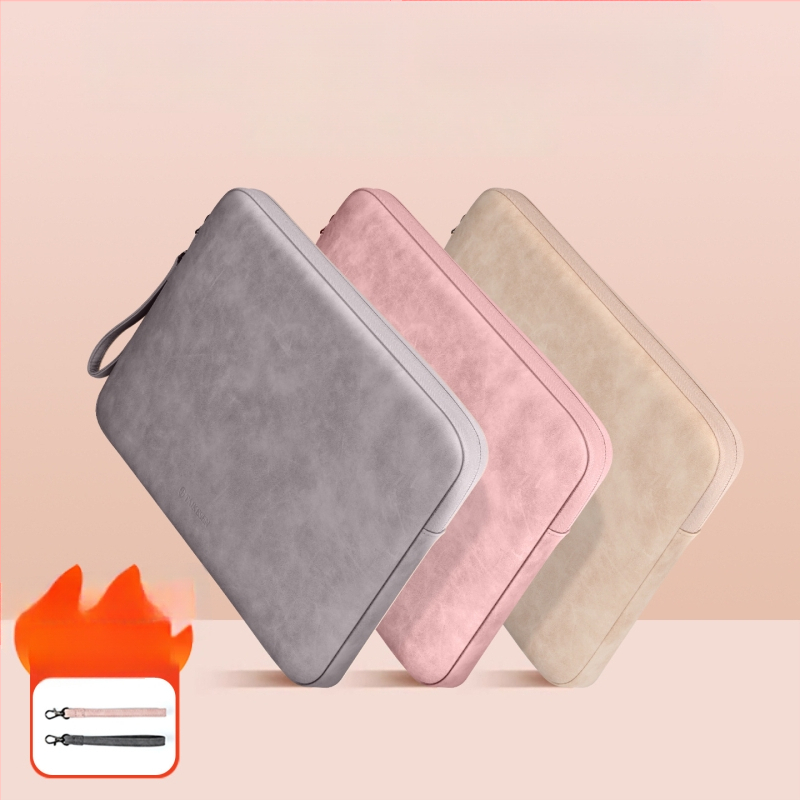 Tykson torbica za laptop 14 inča, vanjski PU materijal i podstava od poliester-pamuka, kompatibilna s Huawei, Apple MacBook Air, Lenovo, Xiaomi, gradski minimalizam, unisex