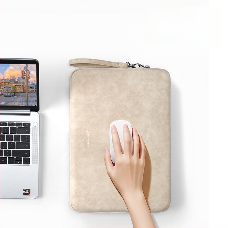 Tykson torbica za laptop 14 inča, vanjski PU materijal i podstava od poliester-pamuka, kompatibilna s Huawei, Apple MacBook Air, Lenovo, Xiaomi, gradski minimalizam, unisex