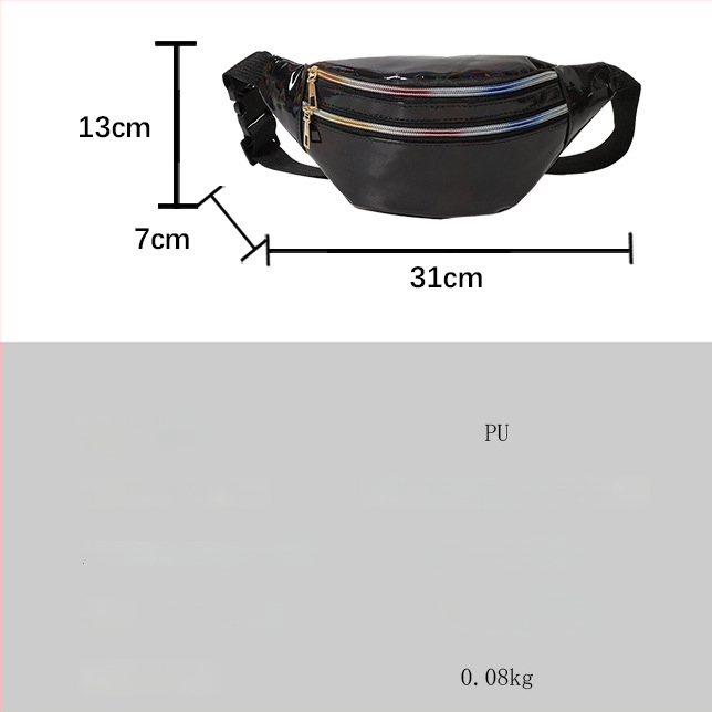 Vyrų juosmens krepšys, gatvės stiliaus, PU oda, atspari vandeniui, poliesterio pamušalas, per petį
