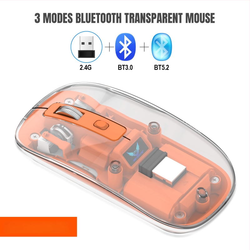 Безжична мишка T7 — тиха, презареждаща, 2400 DPI, 4 бутона, Bluetooth 2.4 GHz, обхват до 10 м