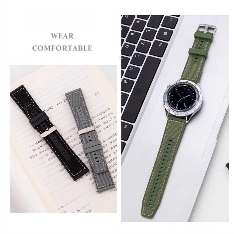 Huawei GT4 kompozitni pleteni remen od silikona i najlona s brzim otpuštanjem, kompatibilan s Watch4Pro Sport GT3Pro 46mm, za muškarce