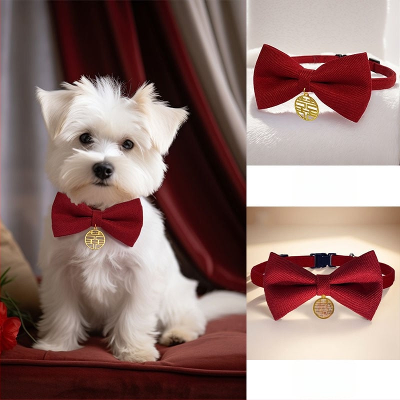 Котешки нашийник с папийонка от мохер – за котки, международен износ, фабрично директен продукт