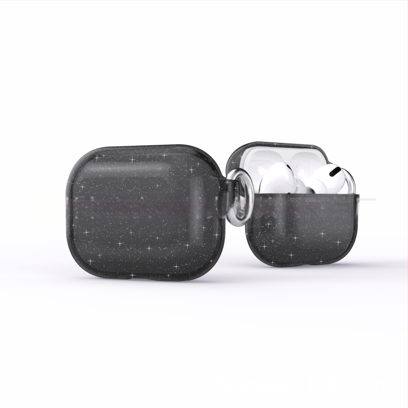 AirPods Pro3 (2025) Glitter védőtok – kemény héj, injektálással gyártott, univerzális, testreszabható
