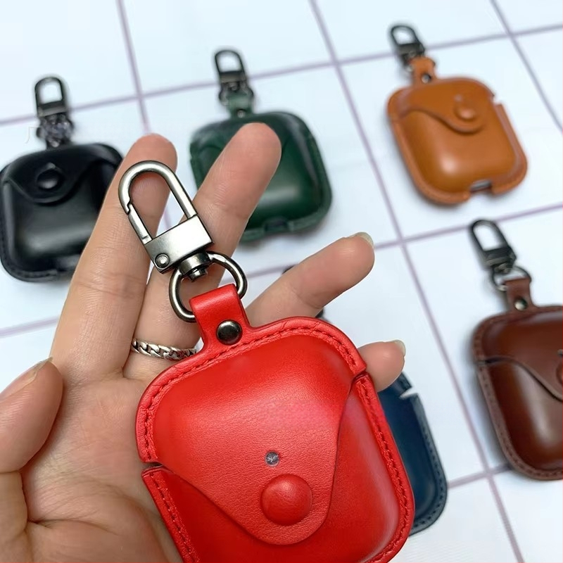 Apple AirPods Bluetooth fejhallgatóhoz készült bőr tok – kézzel készített, Apple-kompatibilis, testre szabható