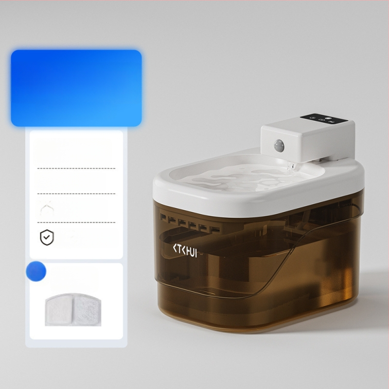 Диспенсър за вода за котки, разглобяем, тегло 1600 г, без поддръжка на приложение