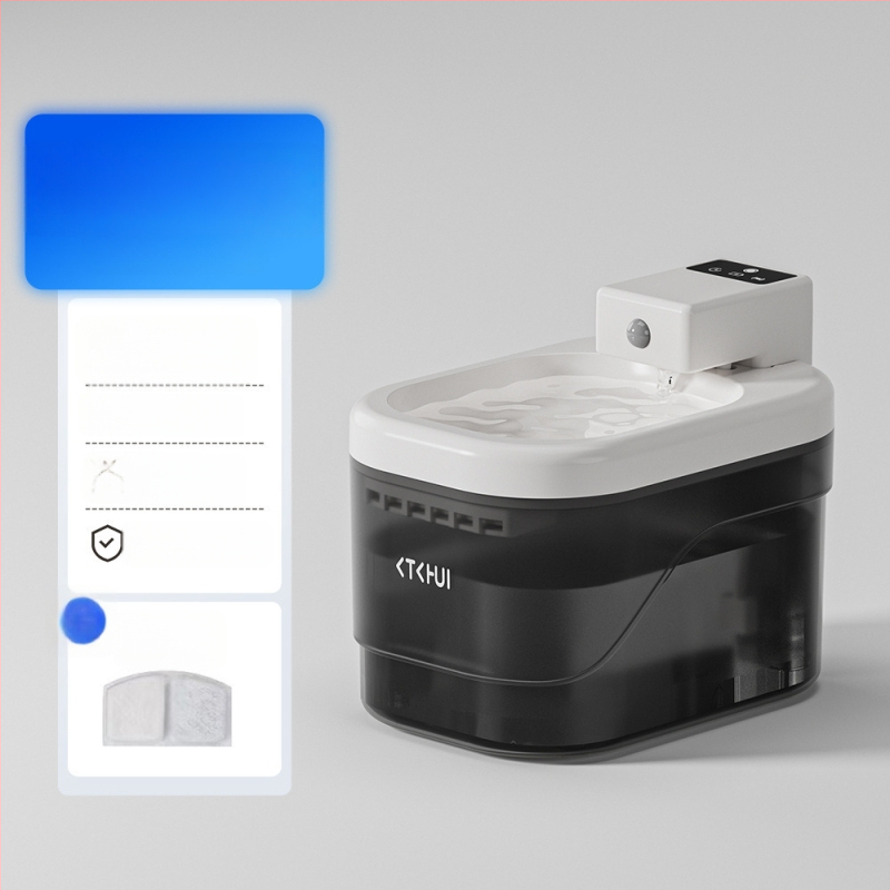 Диспенсър за вода за котки, разглобяем, тегло 1600 г, без поддръжка на приложение