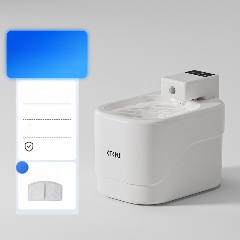 Диспенсър за вода за котки, разглобяем, тегло 1600 г, без поддръжка на приложение