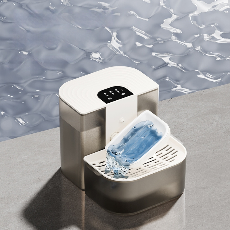 Диспенсър за вода за домашни любимци с автоматично циркулиране, разделяне на замърсявания и нагряване при постоянна температура, дистанционно управление за смяна на водата и интелигентно подаване на вода; модел YSJ-1