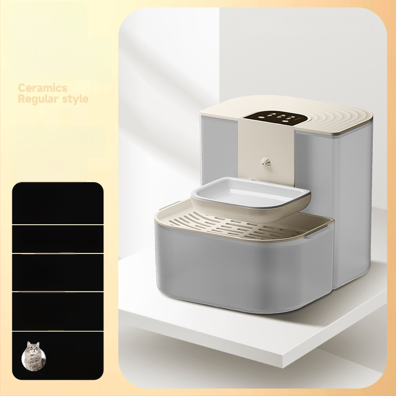 Диспенсър за вода за домашни любимци с автоматично циркулиране, разделяне на замърсявания и нагряване при постоянна температура, дистанционно управление за смяна на водата и интелигентно подаване на вода; модел YSJ-1