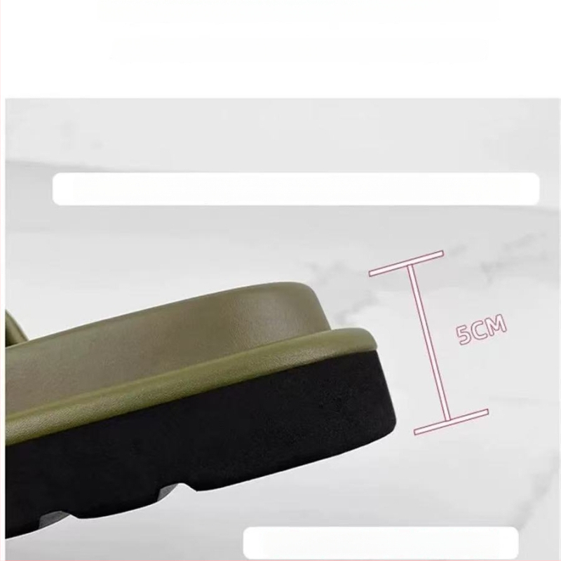 Moteriškos natūralios odos reljefinės sandalės su Velcro užtrauktuku, stora padas